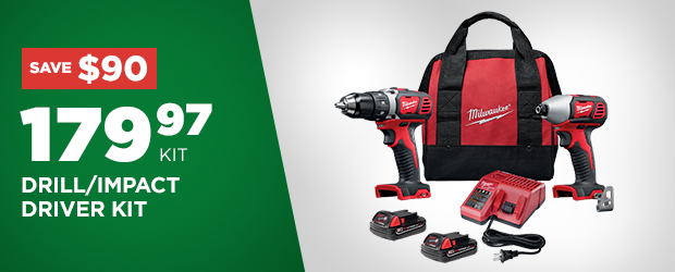 $90 off on a Milwaukee drill/impact driver kit
