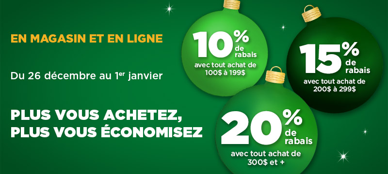 Plus vous achetez, plus vous économisez - Dans les magasins participants et en ligne!