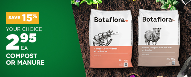 15% off - Botaflora Compost or manure - BMR