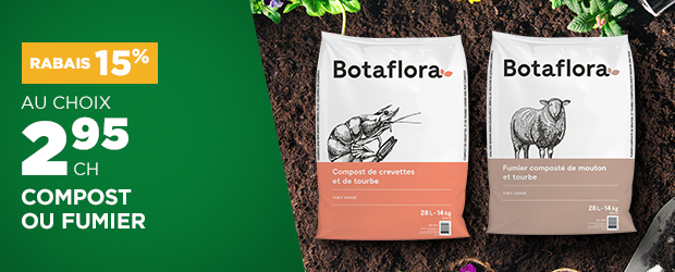 15% de rabais - Compost ou Fumier Botaflora - BMR