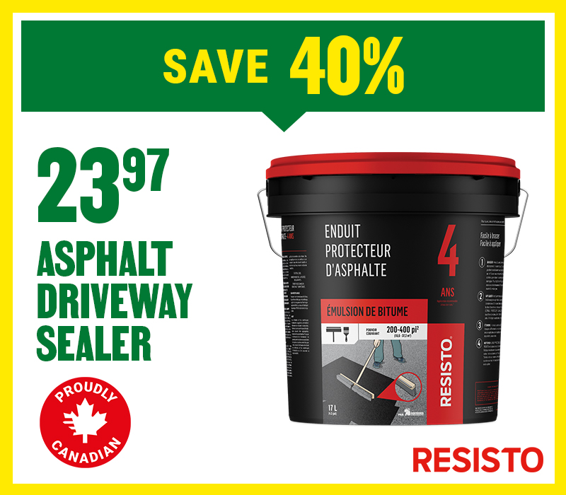 August 23 and 24: Aphalt driveway sealer at 40% off