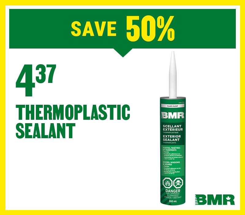 August 23 and 24: 300 ml clear thermoplastic sealant at 50% off