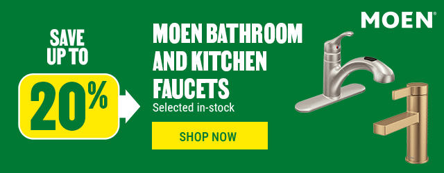 Save up to 20% on Moen bathroom and kitchen faucets - BMR