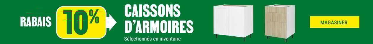 10% de rabais sur les caissons d'armoires - BMR