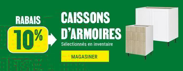 10% de rabais sur les caissons d'armoires - BMR