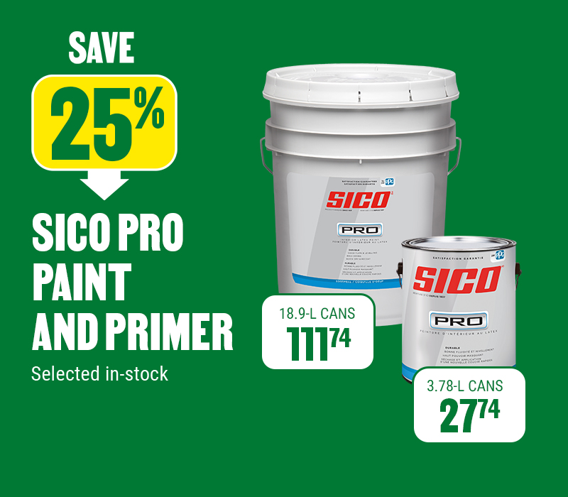 Save 25% on Sico Pro paint and primer at BMR