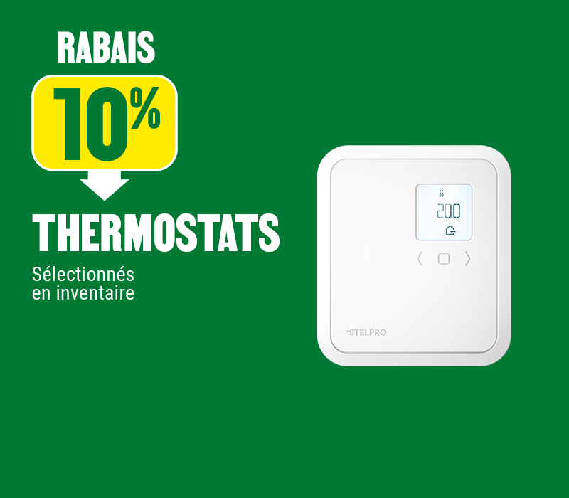 10% de rabais sur les thermostats chez BMR