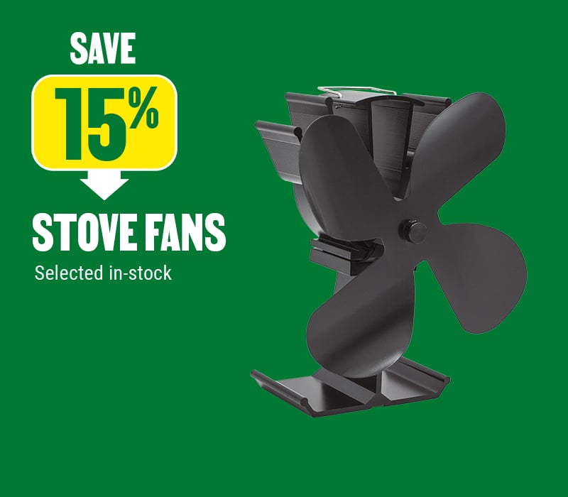 Save 15% on stove fans at BMR