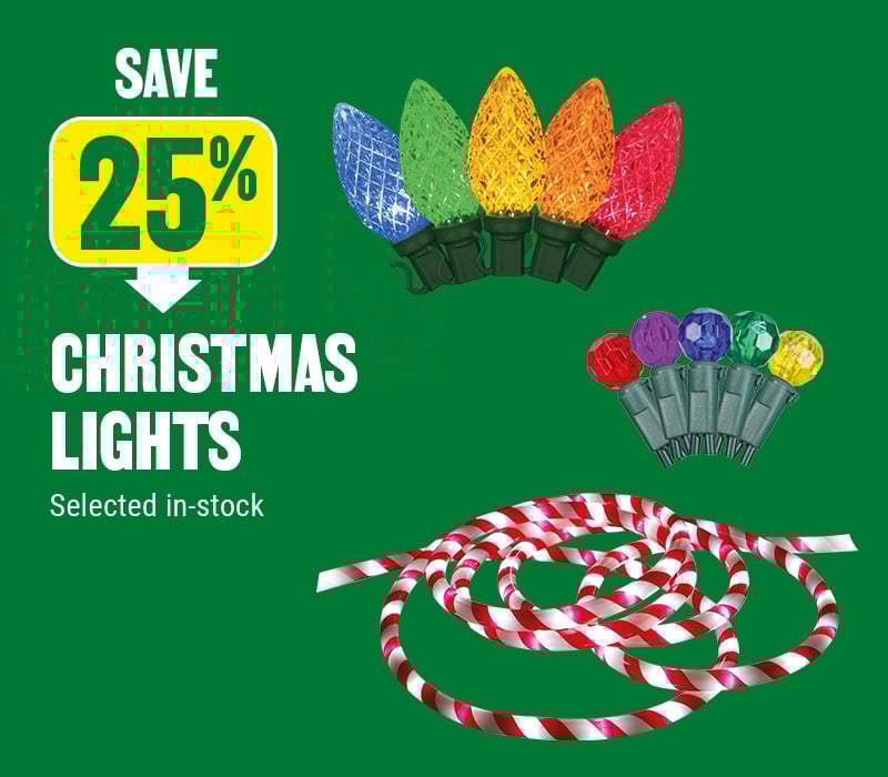 Save 25% on Christmas lights - BMR
