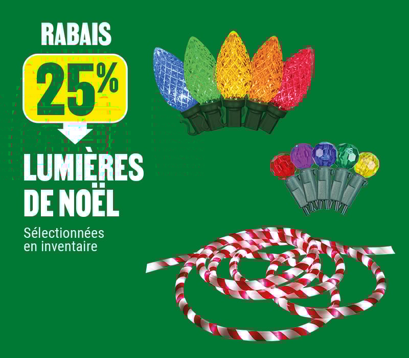 25% de rabais sur les lumières de Noël - BMR