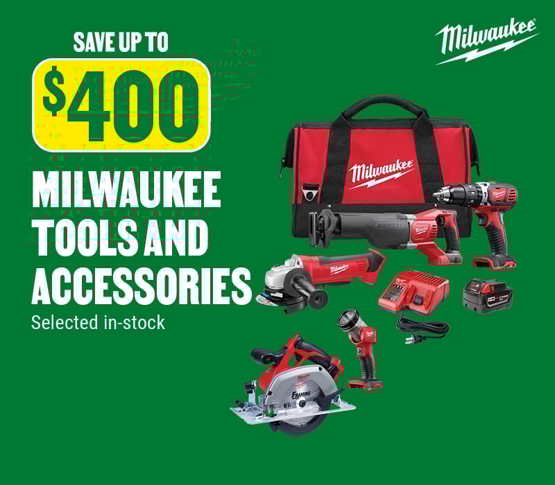 Save up to $400 on Milwaukee tools and accessories at BMR