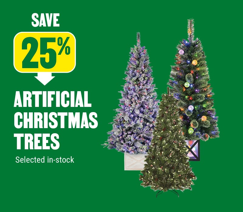 Save 25% on artificial Christmas trees at BMR