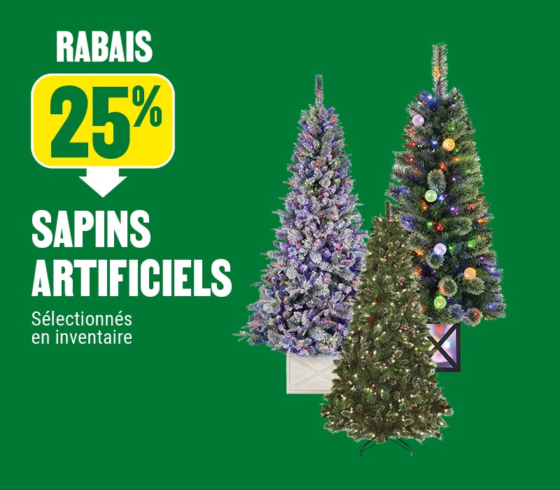 25% de rabais sur les sapins artificiels de Noël chez BMR