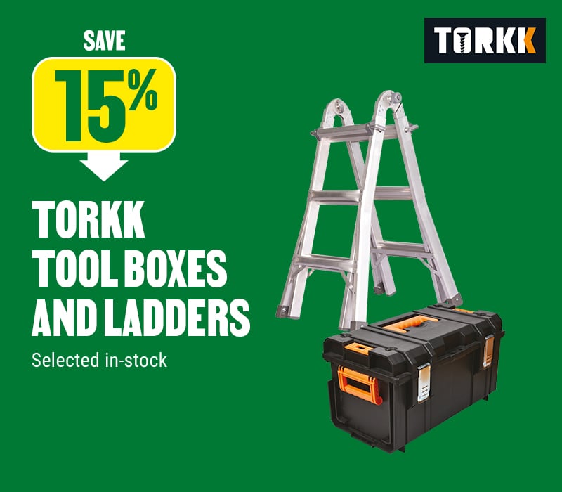 Save 15% on Torkk tool boxes and ladders - BMR