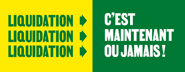 Liquidation - c'est maintenant ou jamais! - BMR