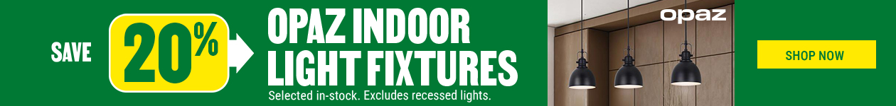 Save 20% on Opaz indoor light fixtures - BMR