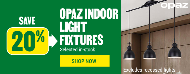 Save 20% on Opaz indoor light fixtures - BMR