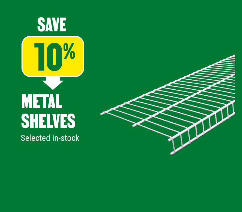 Save 10% on metal shelves - BMR