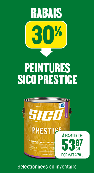 30% de rabais sur la peinture Sico Prestige - BMR