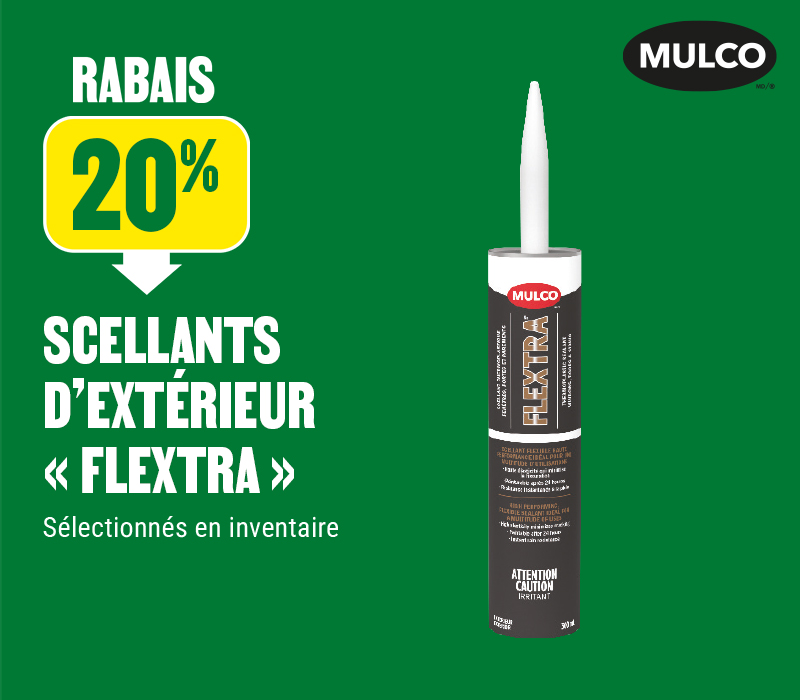 20% de rabais sur les scellants d'ext&eacute;rieur Flextra - BMR