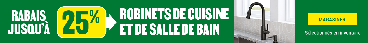Jusqu'&agrave; 25% sur les robinets de cuisine et de salle de bain