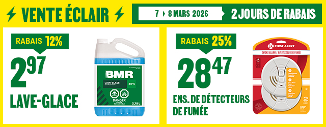 Vente éclaire 7 et 8 mars 2026 - BMR
