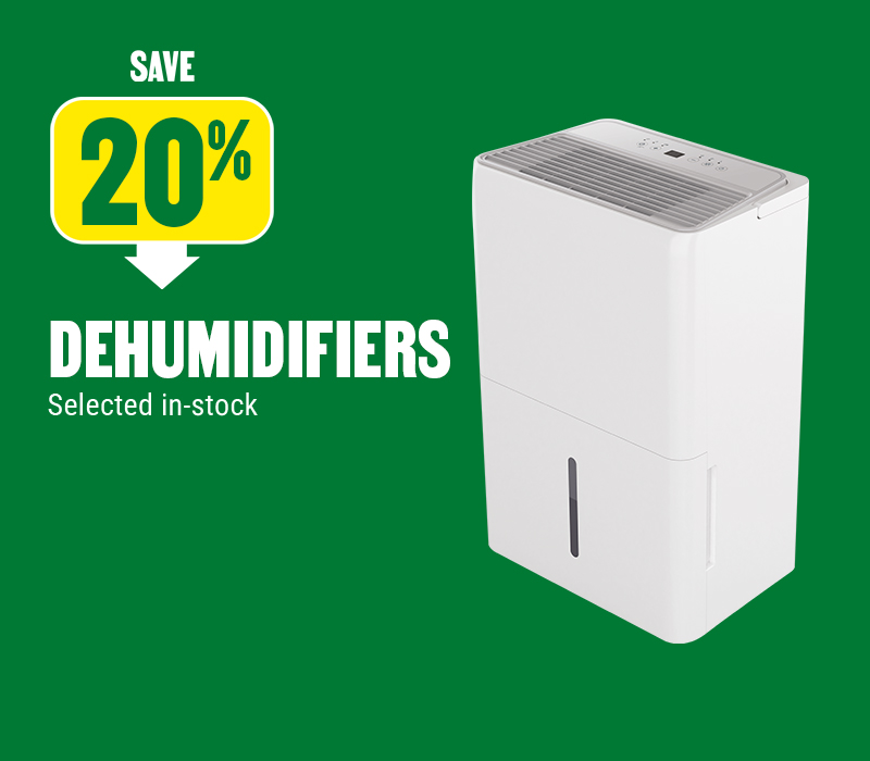 Save 20% on deshumidifiers