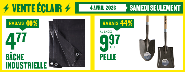 Vente éclair BMR | Samedi 4 avril