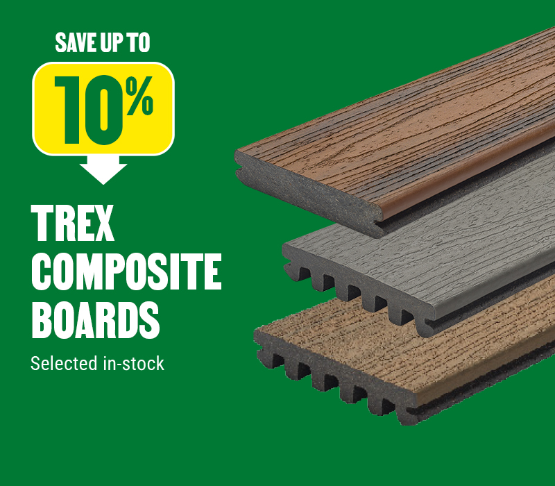 Save 10% on Trex composite boards