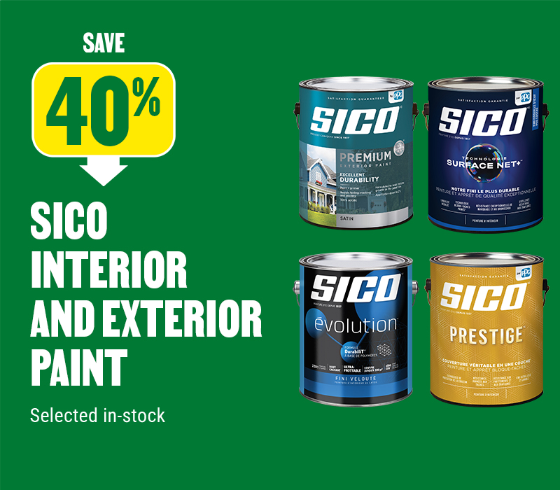 Save 40% on Sico interior and exterior paint