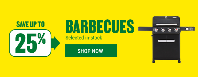 Save up to 25% on barbecues