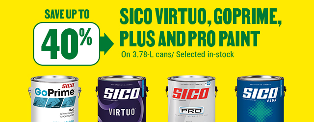 Save up to 40% on Sico paints