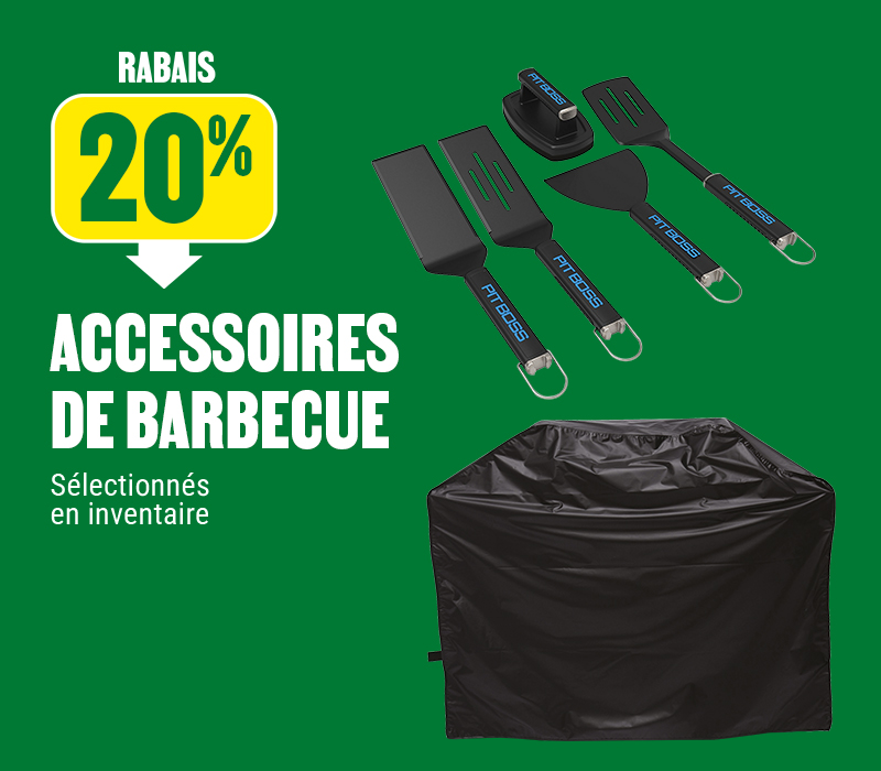 20% de rabais sur les accessoires de barbecue