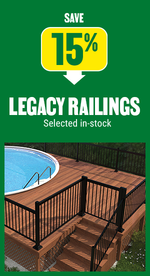 Save 15% on Legacy raillings