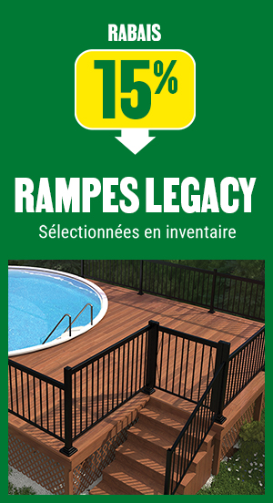 15% de rabais sur les rampes Legacy