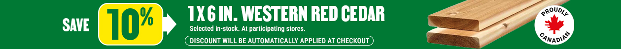 Save 10% on Western red cedar - BMR