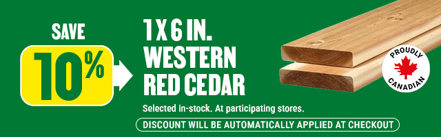 Save 10% on Western red cedar - BMR
