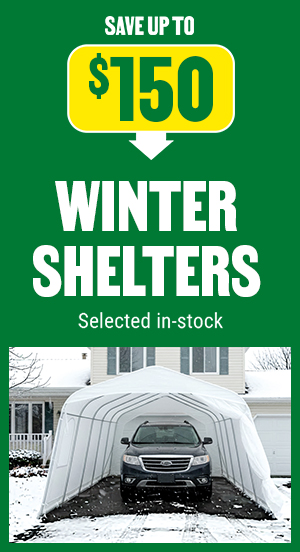 Save up to $150 on Winter shelters