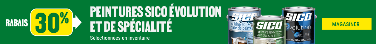 30% de rabais sur les peintures Sico &Eacute;volution et de sp&eacute;cialit&eacute;