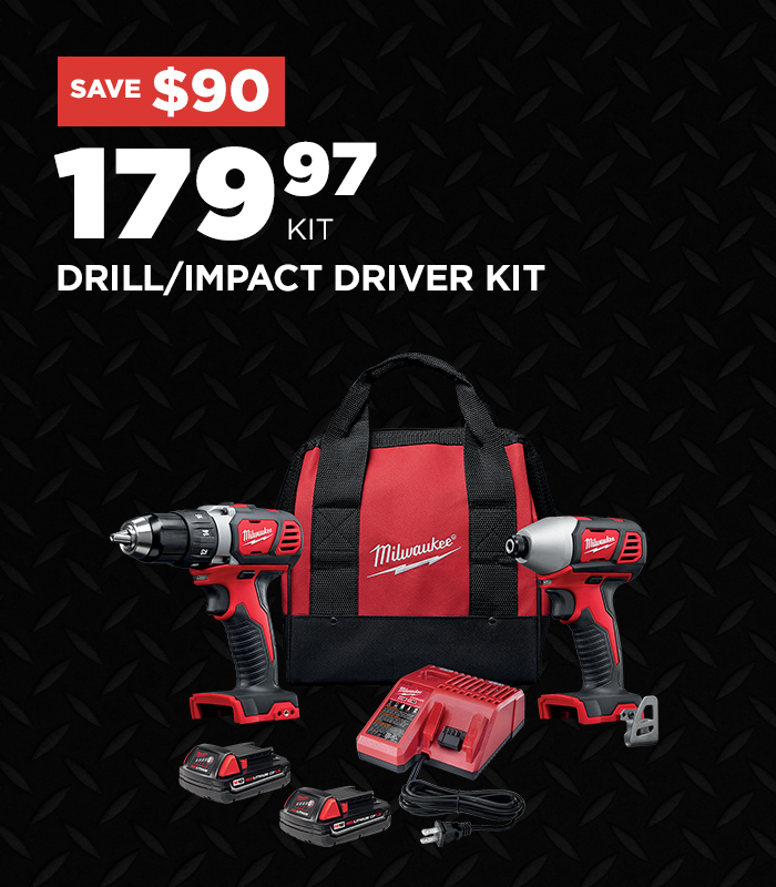 $90 off Milwaukee Drill/Impact Driver Kit