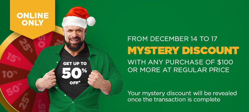 Mystery Discount - Save between 10% and 50% off your online cart - BMR