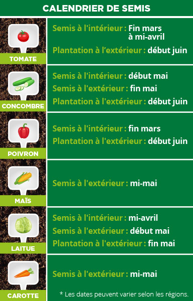Calendrier de semis BMR