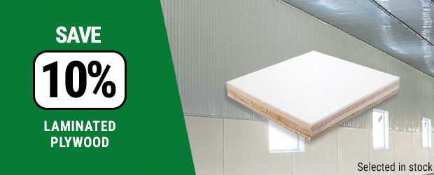 Save 10% on laminated plywood