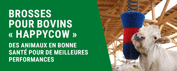 Brosses pour bovins HAPPYCOW - Des animaux en bonne sant&eacute; pour de meilleures performances 
