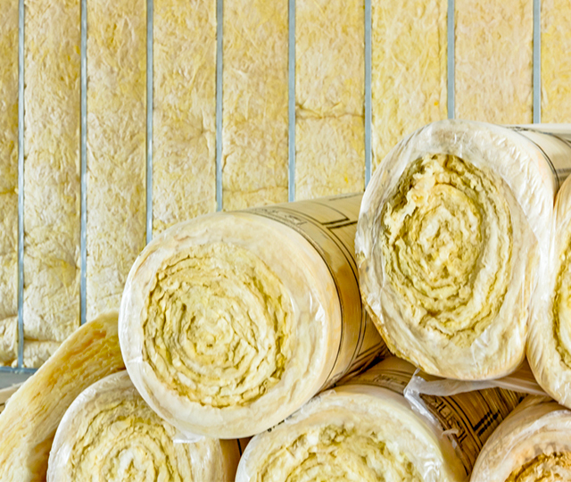 Rouleaux d'isolants jaunes