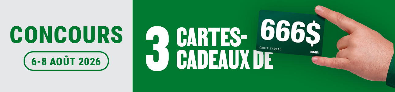 Concours Rock la Cauze X BMR - Du 6 au 8 août 2026 - Courez la chance de gagner une des 3 cartes-cadeaux de 666 $