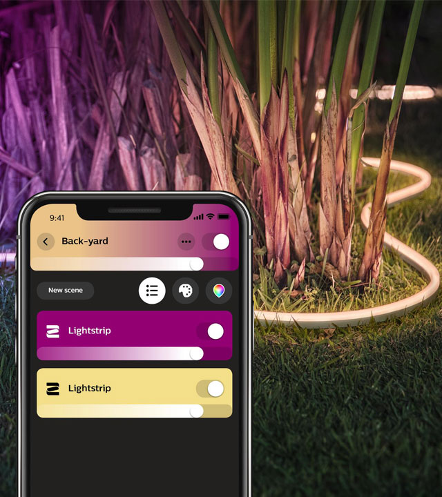 Mobile outdoor lighting system app