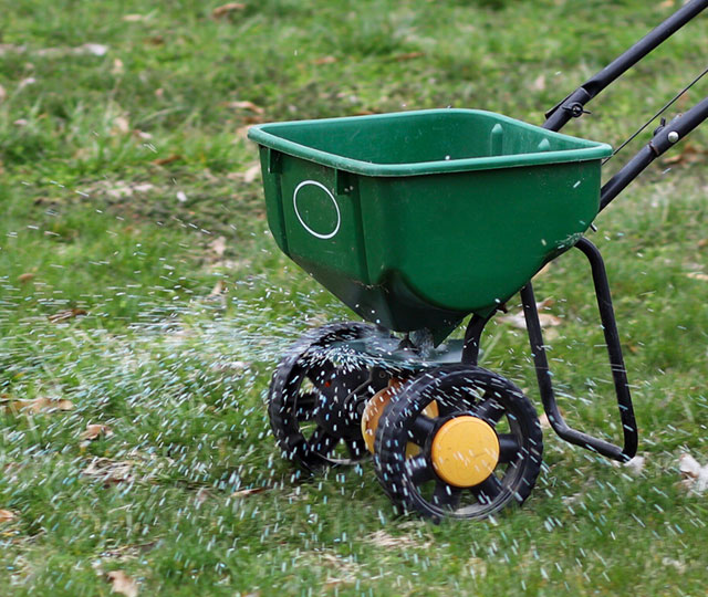 Lawn fertilizing process