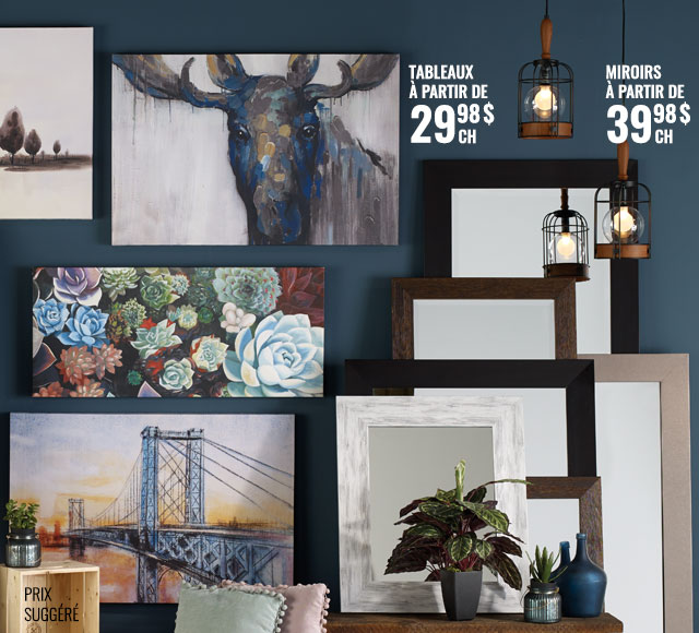 miroirs et tableaux du catalogue