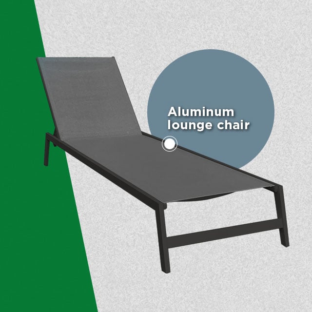 Stackable Aluminum Lounge Chair